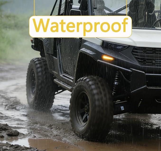 UTV Turn Signal Kit Amber Blinker Lights 110dB Horn Pre-Wired Compatible with Polaris RZR Ranger Can-am