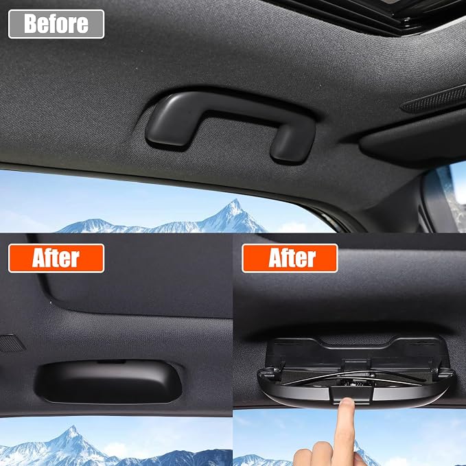 Sunglasses Holders and Center Console Storage Box Compatible with Toyota Land Cruiser Prado 250 J250 LC250 2024 2025,Center Armrest Organizer &Glasses Holder Sunglasses Case Storage Box Replace