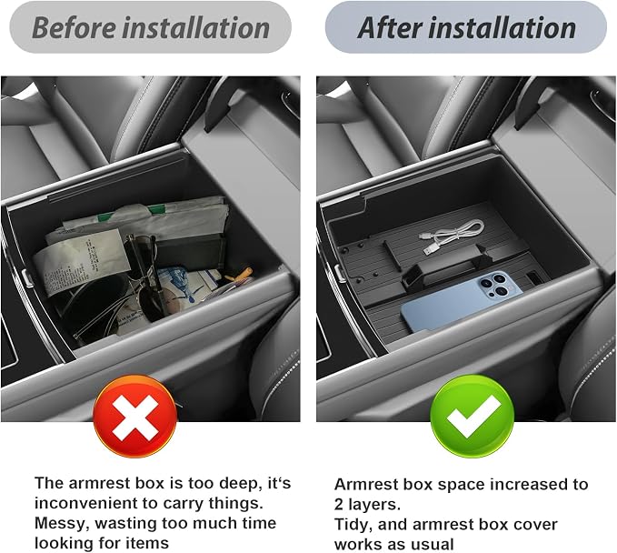 SKTU for 2024 2025 2026 Chevy Traverse Center Console Organizer 2024 2025 2026 Traverse (LS/LT/Z71/High Country/RS) Console Tray 2024 2025 2026 Chevy Traverse Accessories with Sunglasses Holder