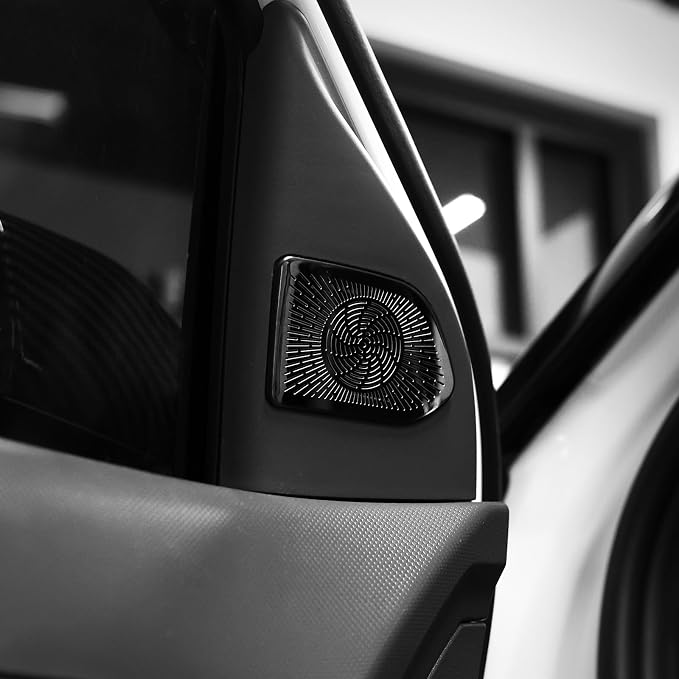 YOUTOOCAR Stainless Steel Door Speaker Covers Tweeter Audio Speaker Covers Trim Compatible with Kia EV3 2026 Accessories (Black)