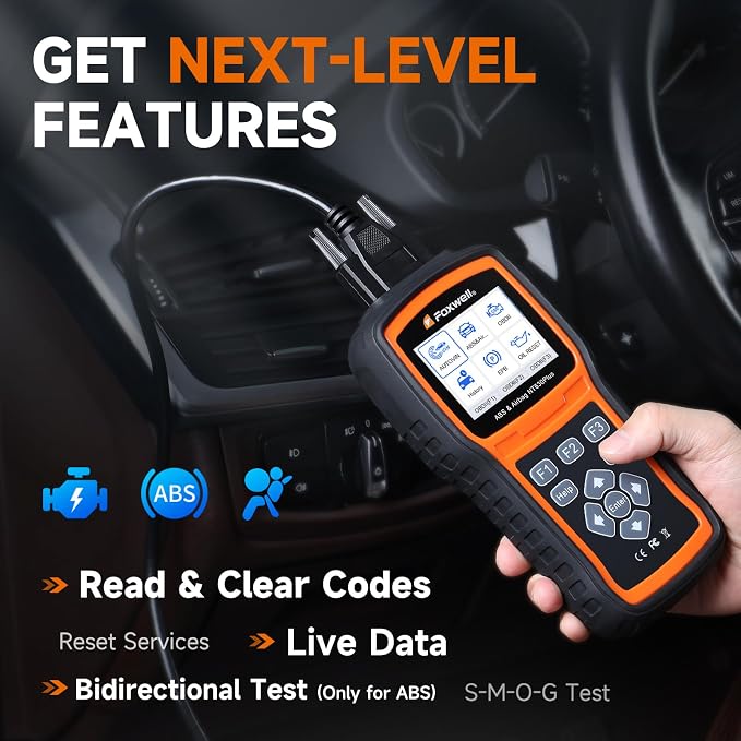 FOXWELL NT630 Plus ABS SRS Airbag Bleed Scanner with FOXWELL BT100 Pro 12V Car Battery Tester