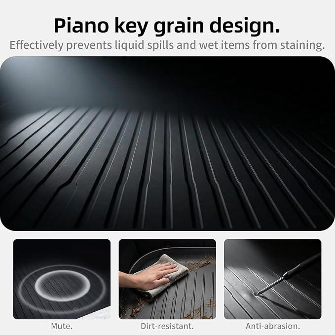 All Weather Cargo Liners for Tesla Model Y Trunk Mats,Front Frunk and Rear Trunk Tray Mats Protector 2021 2022 2023 2024 Accessories