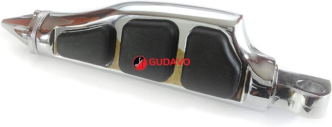Motorcycle Aluminum Front Or Rear Foot Pegs Footboards Chrome Foot Pedal Footrests For Harley Davidson Street 750 XG750 Street 500 XG500 modele Touring 1988-2019 (Style: 14)