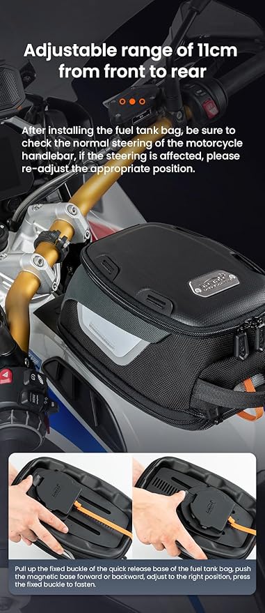 Loboo Tank Bag Ring Quick Disassembly And Non-Contact With The Paint Surface Of The Fuel Tank Will Not Damage The Paint Surface, Compatible With Kawasaki Versys 650 1000 Z1000 Z 900 RS