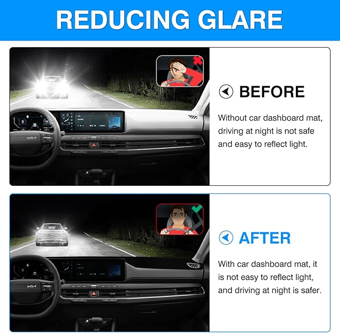 Autorder Dashboard Cover Mat for kia k4 2025 2026 Accessories Dash Cover Upgrade Flannel Dash Mat Sunshade Glare UV Rays Protector