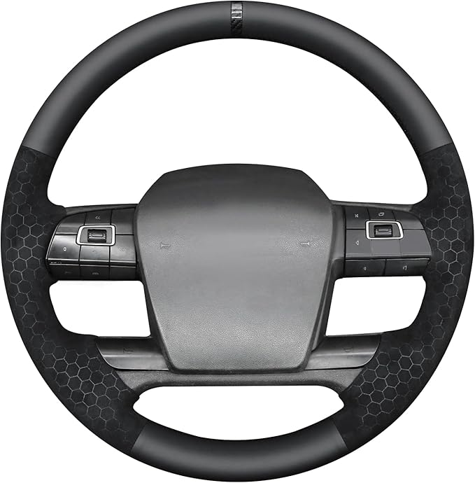 MEWANT Hand Sewn Steering Wheel Cover Wrap for Volvo VNL VNR FM FH 2017-2025 Steering Wheel Accessories for Volvo FM