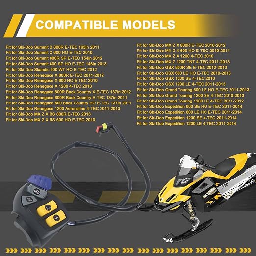 515177509 Left Handle Control Housing Switch Light Fit for Ski-Doo GSX Renegade MXZ Summit Expedition Grand Touring Skandic 2010-2014, Replace# 515177020 515176870 415129540