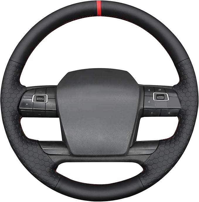 MEWANT Hand Sewn Steering Wheel Cover Wrap for Volvo VNL VNR FM FH 2017-2025 Steering Wheel Accessories for Volvo FM