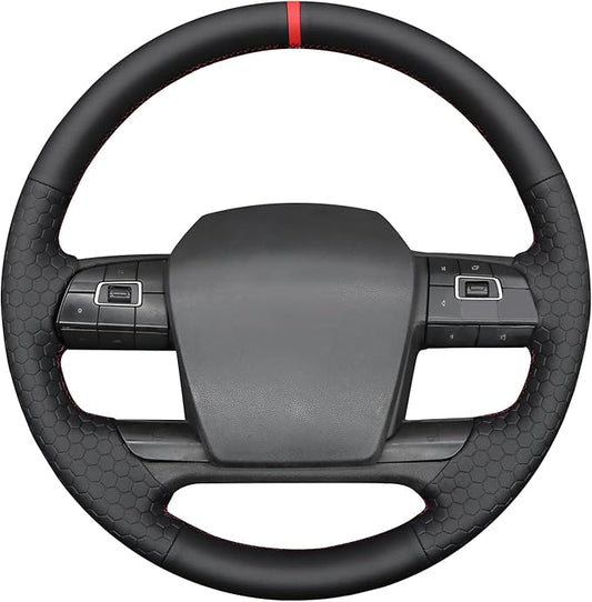 MEWANT Hand Sewn Steering Wheel Cover Wrap for Volvo VNL VNR FM FH 2017-2025 Steering Wheel Accessories for Volvo FM
