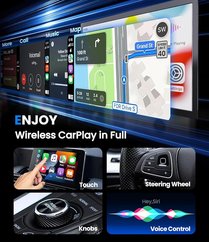 Teeran Wireless CarPlay Adapter for iPhone (2026 Upgraded), Mini Plug & Play for Cars with Factory Wired Apple CarPlay, Fast & Stable Connection, Easy Setup, Wide Vehicle Compatibility USB & USB C﻿
