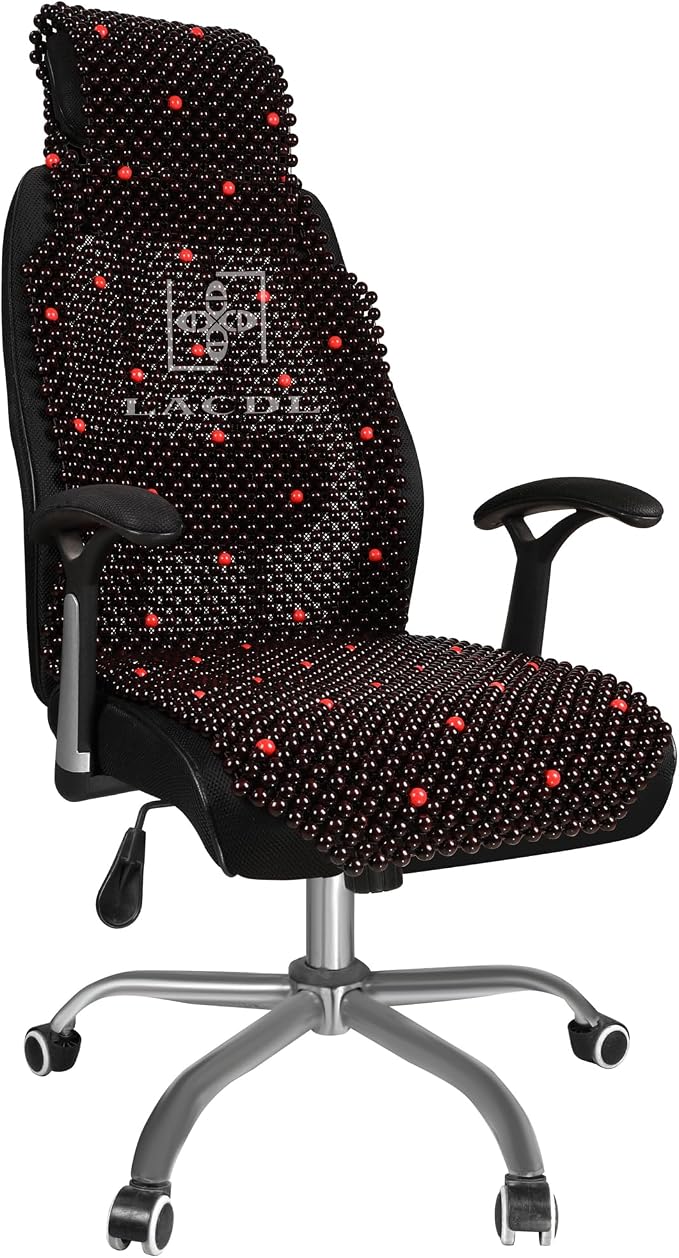 LACDL Beaded Seat Covers for Truck, Trailer, Van, RV, Car Seat Cooling Cover, Auto Ventilated Seat Cushion, Wood Breathable Car Seat Beads, Seat Cooler Pad Sweat Protector for Summer, Stars
