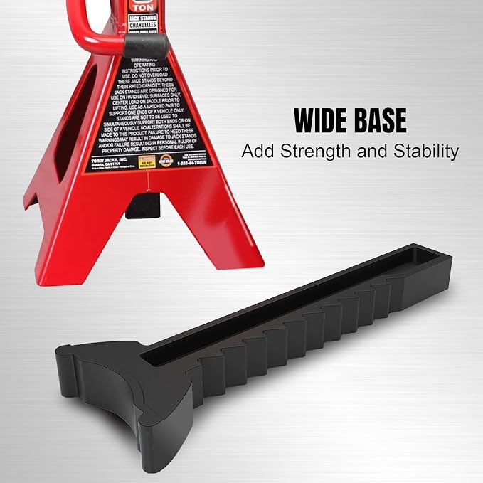 Big RED Torin Steel Jack Stands: 2 Ton (4,000 lb) Capacity, Fit Use for Cars Automotive Small Vehicles, Red, 1 Pair