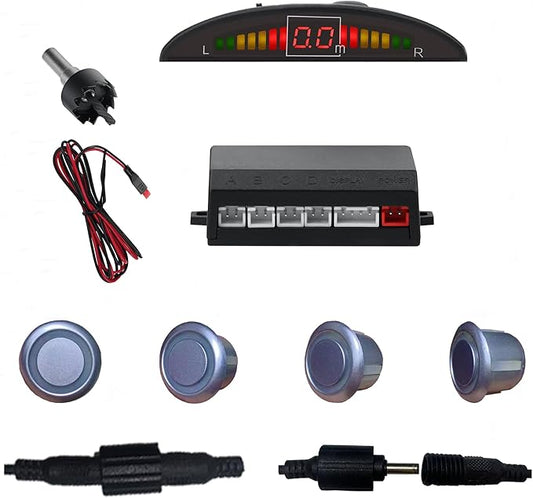 Parking Sensor Kit Backup Sensor Kit Reverse Sensor for Car 18 Color Options for Probes Adjustable Alarm Volume Professional Sensore de Reversa para Carro Safe Driving Assistant（Grey）