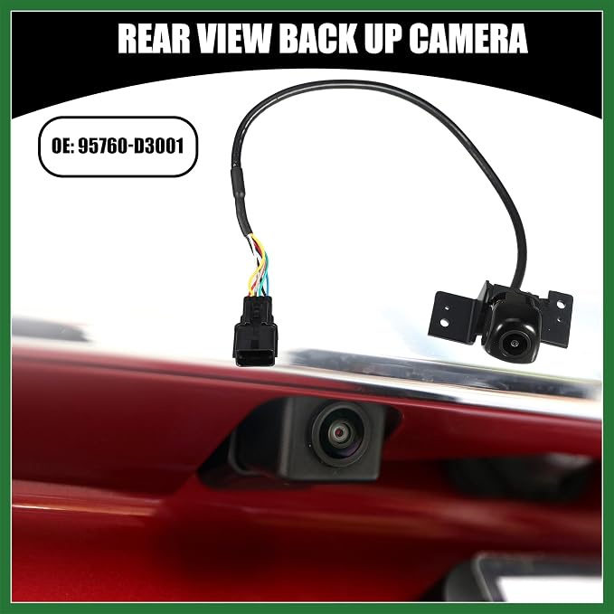 Motoforti Rear View Back Up Camera No.95760-D3001 - Car Rear Park Assist Reverse Camera - for Hyundai Tucson 2016-2018 Plastic Black - 1 Pc Long-Lasting
