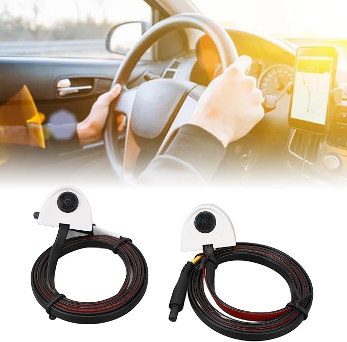 Car Door Blind Spot Side View Camera 2pcs Left Right Night Vision Universal Rear View Backup Cameras 80 Degree Horizontal for Car Truck Trailer Surveillance