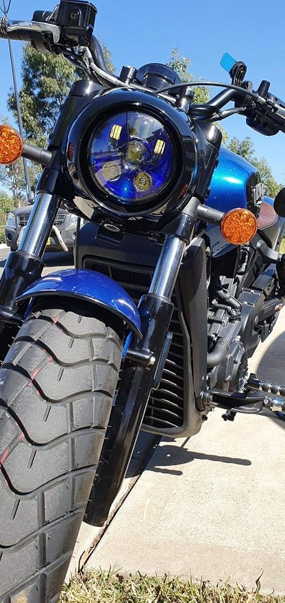 Eagle Lights Indian Scout Blue Headlight Kit - Fits 2014 to Current Scout 60, Scout and Bobber