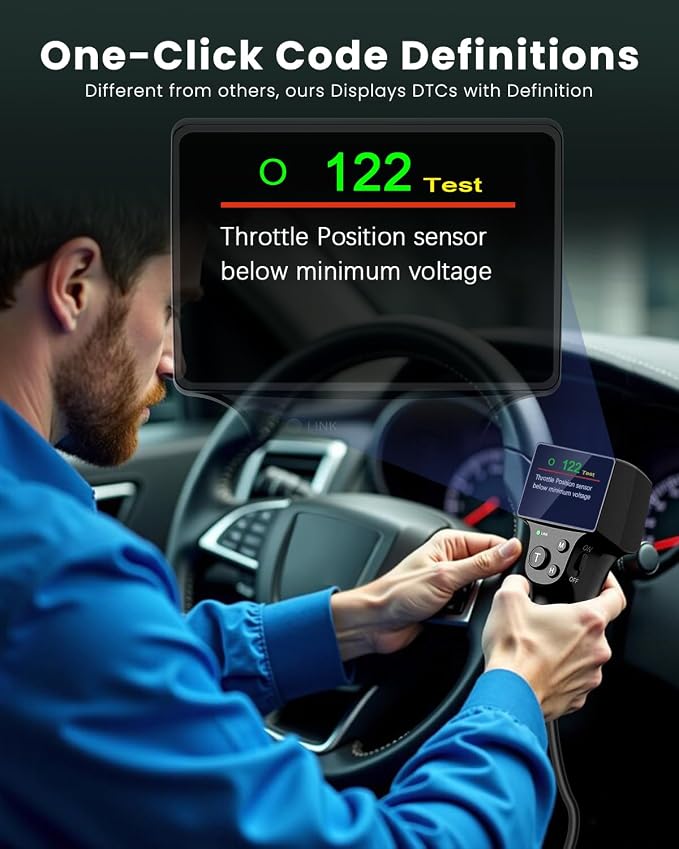 JOPLAY OBD1 Code Reader Compatible with Ford, 2 in 1 Digital OBD 1 Scanner with Built-in Reinforced Pins and 9 Feet Cable OBD 1 Scan Tool Compatible with Ford, Lincoln, Mercury from 1981-1995