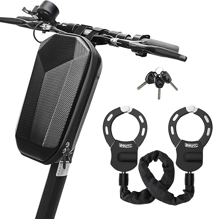 NO Logo Bike Lock - Chain Lock and Bag for Electric Scooter, Motorcycle, Bicycle