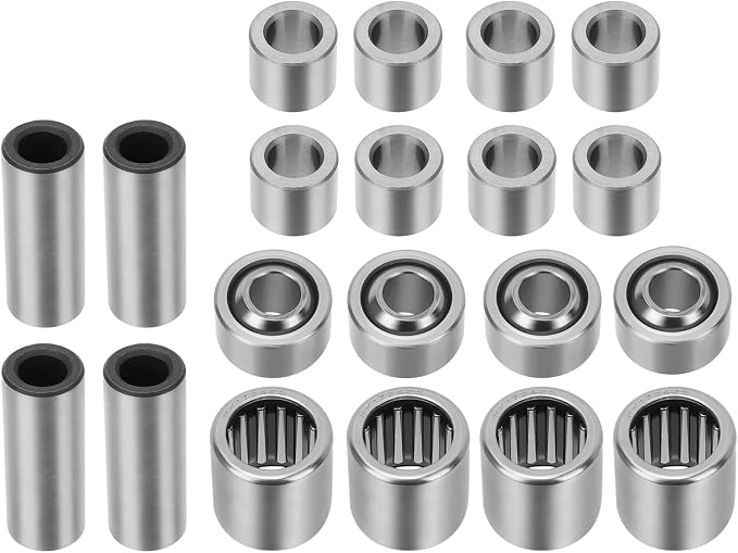 Front Uppper & Lower A Arm Bearing Seal Shaft Rebuild Repair Kit 2 Side for Kawasaki KFX450R 2008-2014 KFX700 2004-2011 OEM# 92046-1046 92049-1223 59266-0013 59266-1011 42036-1376 92152-1455 481J2400