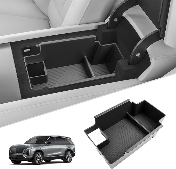 SKTU for 2026 2027 Cadillac Vistiq Center Console Organizer for 2026+ Cadillac Vistiq (Luxury/Premium Luxury/Sport/Platinum) Console Tray Cadillac Vistiq 2026 2027 Accessories ABS Insert Storage Box