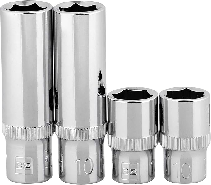 BRAZEN 10mm Socket Four Pack (1/4" Drive, Multi-Type)
