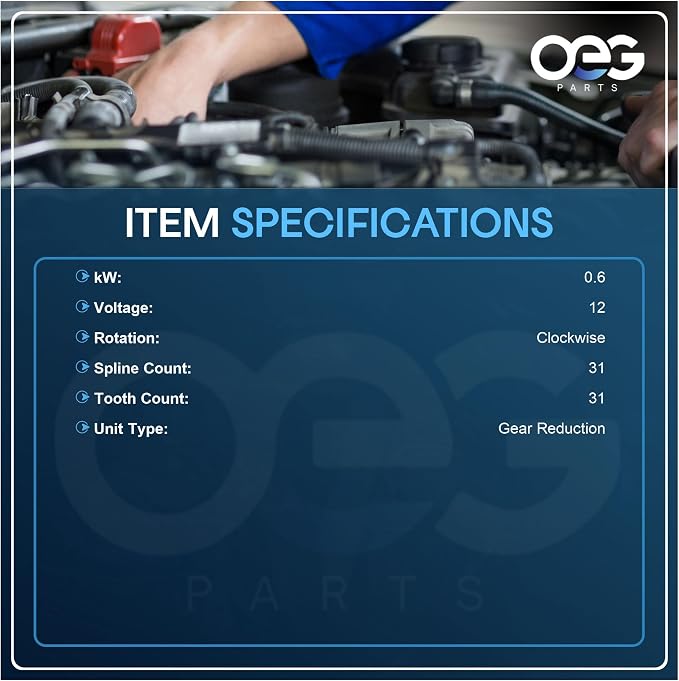 OEG Parts New Starter Compatible with Yamaha Motorcycle XV700 XV750 XV920 XV920R Virago Midnight Motorcycle SM13445, SM2241, RS41204, 42X818006000, 42X-81800-60-00, SMU0072, 41054024