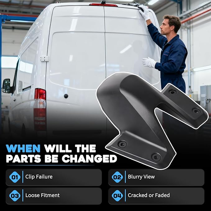A907820120 Rear Roof Camera Housing for Mercedes-Benz Sprinter 1500 2500 3500 (2019-2023 W907 W910 Chassis), Frosted Rear View Camera Cover Shell, Replaces 907-820-40-01 Not for Older W906