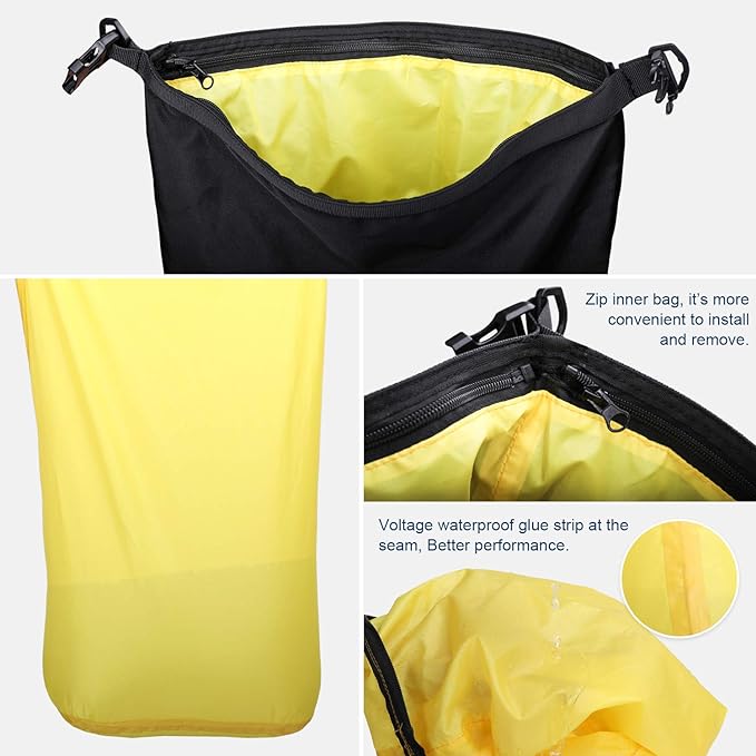 Rhinowalk Motorcycle Tail Bag 30L Waterproof Motor Pannier Travel Luggage Motorbike Rear Rack Trunk Storage Professional Accessories-Black