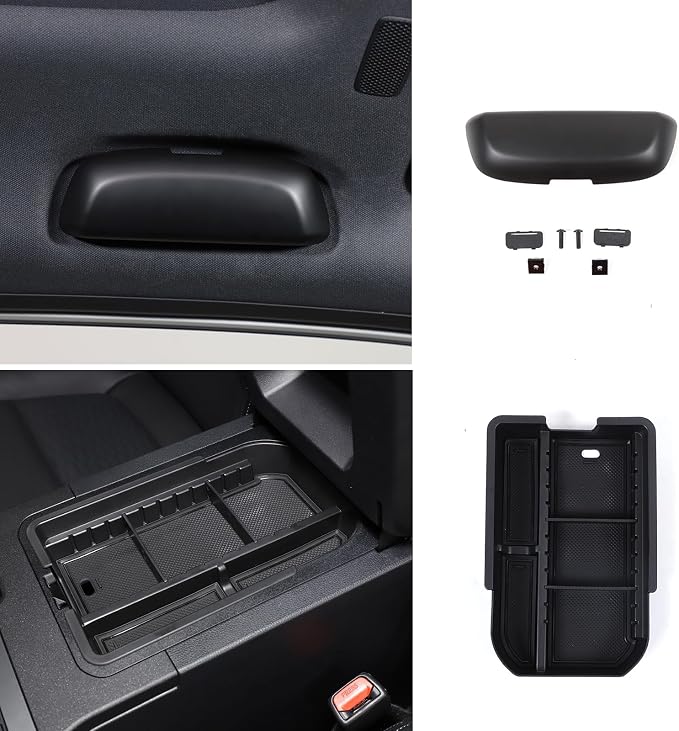 Sunglasses Holders and Center Console Storage Box Compatible with Toyota Land Cruiser Prado 250 J250 LC250 2024 2025,Center Armrest Organizer &Glasses Holder Sunglasses Case Storage Box Replace