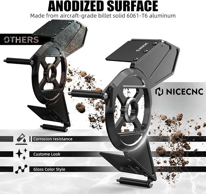 NICECNC Black Transmission Sprocket Cover Sprocket Protector Aluminum Compatible with Harley Sportster S RH1250S 2021-2024, Nightster RH975 2022-2024, Replacement for 34800055, See Fitments