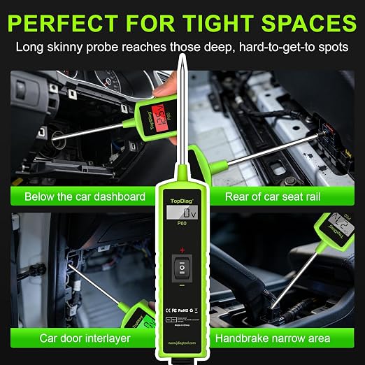 12 Volt Test Light Automotive, Power Circuit Probe Kit, 6V - 24V Car Fuse Tester, Voltage Tester 0.3v-70v, AC DC Outlet Tester, Automotive Short Circuit Finder, P60