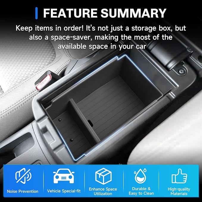 SXCY for 2021-2026 Mitsubishi Outlander Sport Center Console Organizer for 2025 2026 Outlander Sport Accessories for 2023-2026 Outlander Sport Console Organizer Armrest Console Tray Insert Box