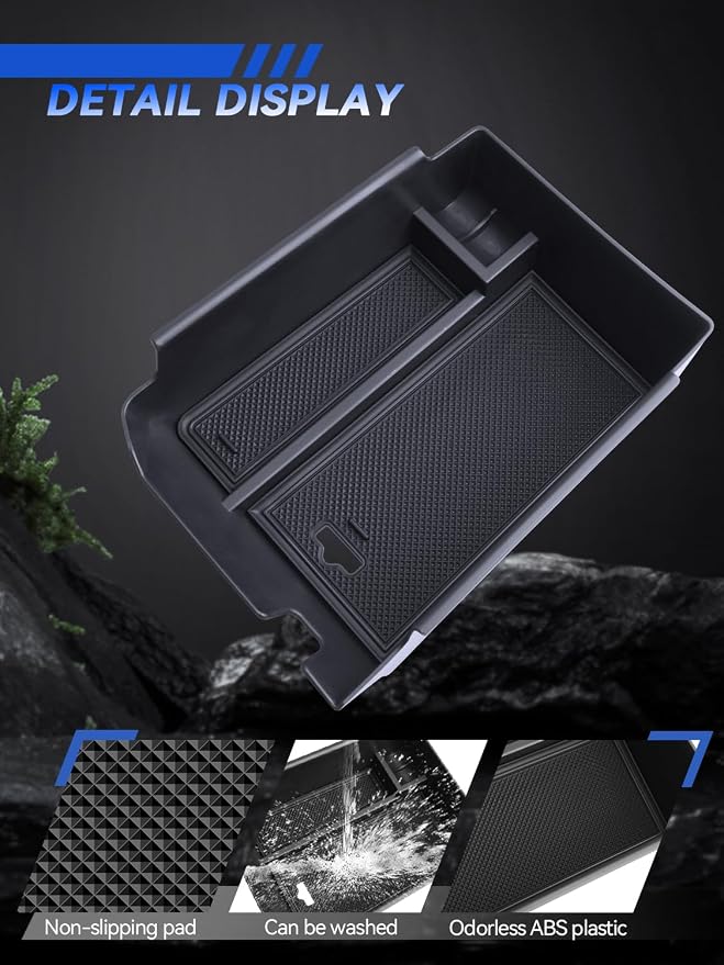 for G70 Center Console Organizer 2019 2021 2022 2023 2024 2025 Genesis G70 Accessories Armrest Tray Middle Storage Box Insert Container Durable ABS Plastic