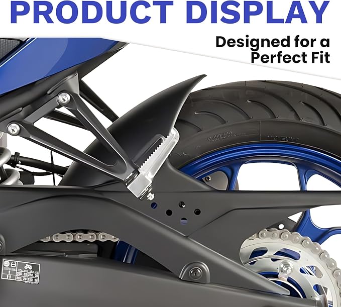 Motorcycle Mudguard Extender Extension Replacement for Yamaha MT03 MT-03 2016-2025 YZFR3 YZF R3 2015-2025 Rear Mudguards Splash Guard(Type B)