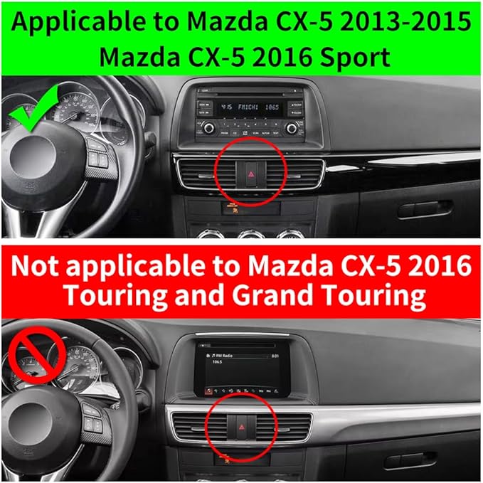 Car Magnetic Phone Mount for Mazda CX-5 CX5 2013 2014 2015 and Mazda CX-5 Sport 2016 Auto Interior Accessories Best Cellphone Holder Fast 15W Wireless Charger Cell Phones Charging Screen Stand