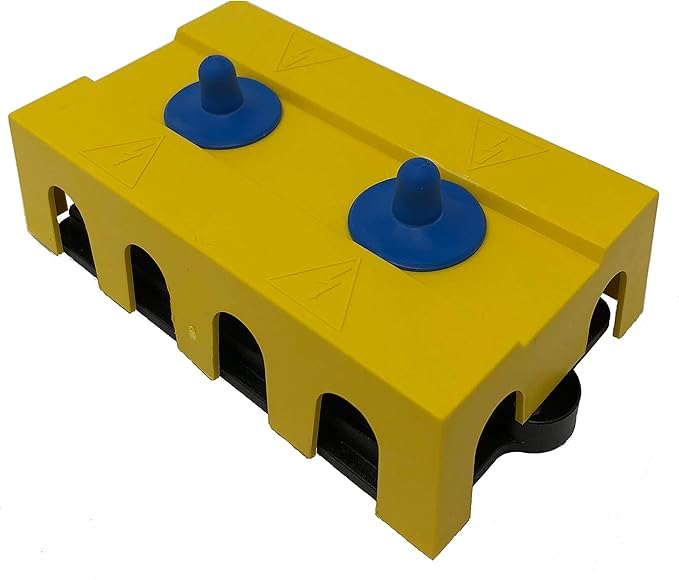 BusBar - Dual 250 Amp 4-Post Power Distribution Block - 5/16" & 3/8" Stainless Steel Posts for Marine, Solar, and Automotive Use - Made in USA