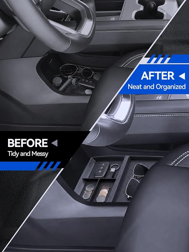 for Acadia Lower Center Console Organizer 2024-2026 GMC Acadia Elevation/AT4/Denali Accessories Armrest Tray Middle Storage Box Insert Container Durable ABS Plastic
