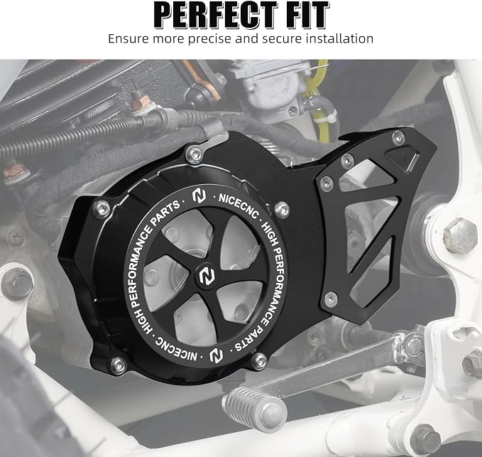 NICECNC Sprocket Protector Engine Crankcase Guard Compatible with Yamaha Blaster 200 YFS200 1988-2006, See Fitments, Replacement for 2XJ-15411-00-00 Black