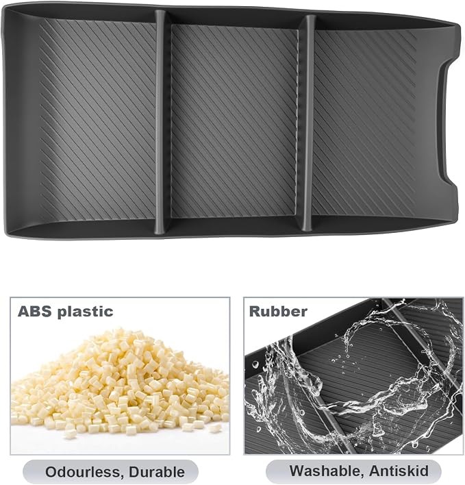 SKTU for 2026 2027 Cadillac Vistiq Center Console Organizer for 2026+ Cadillac Vistiq (Luxury/Premium Luxury/Sport/Platinum) Lower Center Console Tray Cadillac Vistiq 2026 2027 Accessories Rubber Tray