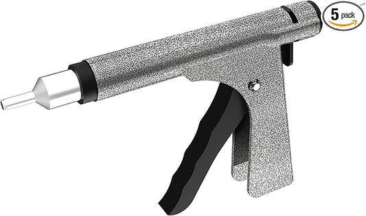 GRAND PITSTOP Tubeless Tire Gun Puncture Repair Kit with Mushroom Plug for Tyre Punctures and Flats on Cars, Motorcycles, ATV, Trucks & Tractors (Gun Kit Antic Silver)
