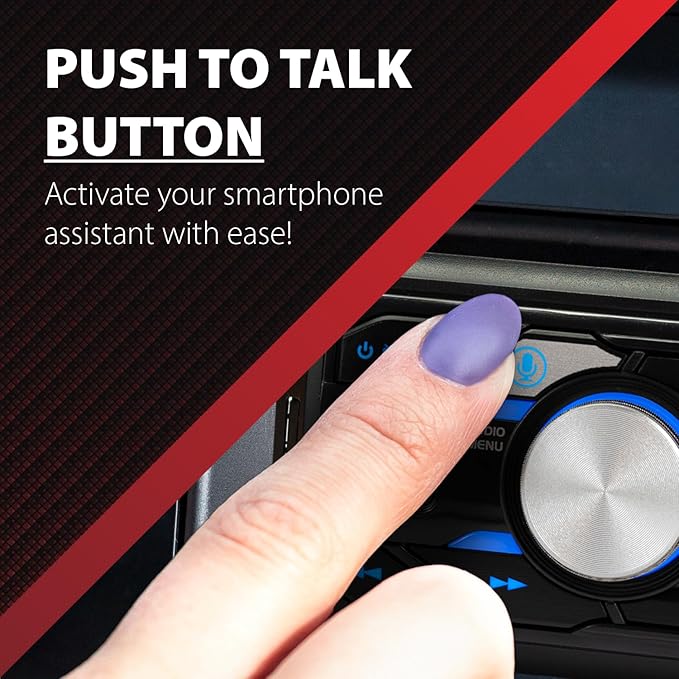 Dual Electronics XRM69BT 7-Character LCD Single DIN Car Stereo | Bluetooth Hands Free Calling & Music Streaming | Push to Talk Assistant | AM/FM Radio | USB Playback & Charging | Not a CD Player