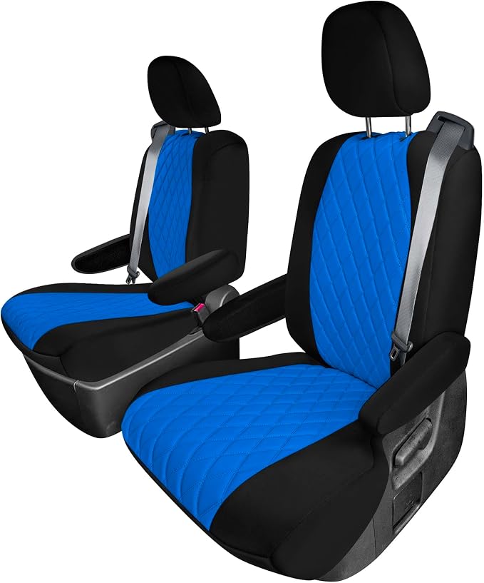 FH Group Custom Fit Car Seat Covers Specifically Made for Toyota Sienna 2021-2024, Blue Ultraflex Neoprene 2nd Row Set Automotive Seat Covers, 7 Seater SUV Seat Covers, Toyota Accessories