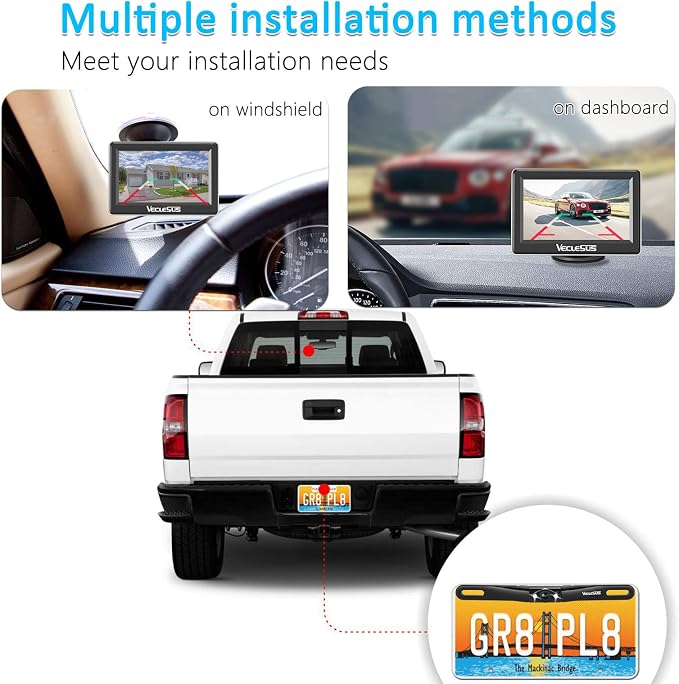 VM1 Backup Camera with 10M Extension Cable and VC1 Camera Bundle Sales