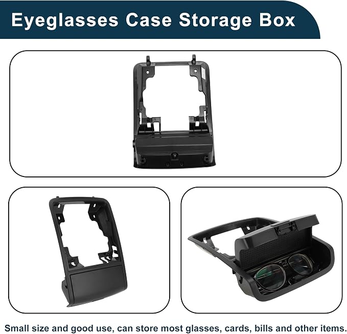Car Sunglasses Case for Volkswagen Jetta/for Vento MK6 2011-2014 Eyeglasses Holder Storage Box ABS Black 1 Pc