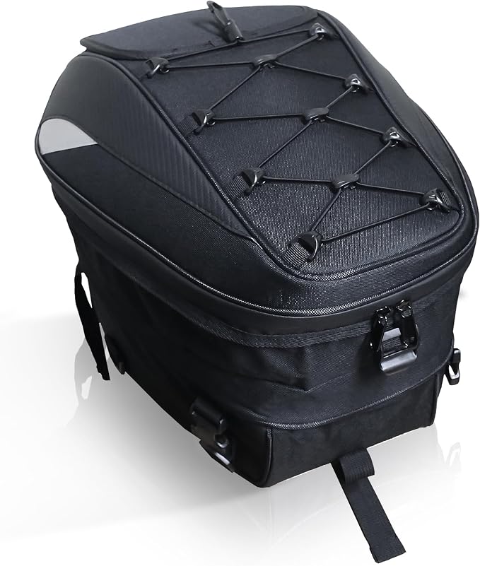 MZS Motorcycle Cover + Motorcycle Tail Bag, 38L Expandable Dual Compatible with Sport Bikes