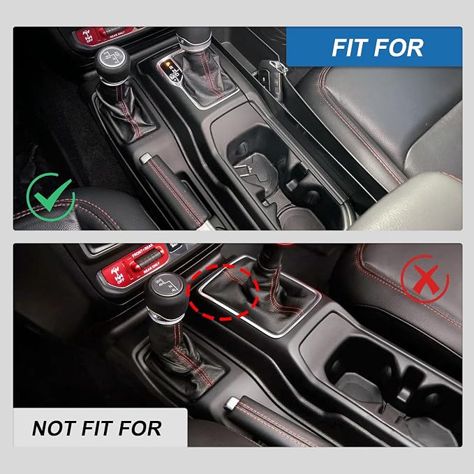 Carbon Fiber Gear Shift Panel Cover Cup Holder Panel Cover Compatible with Jeep Wrangler JL JLU 2018-2026 & Gladiator JT 2020-2026