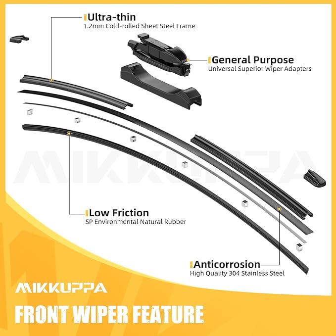 MIKKUPPA 24"+18"+13" Windshield Wiper Blade Replacement for Chevy Equinox 2018 2019 2020 2021 2022 2023 Original Equipment All-Season Front Rear Wiper Blade Set (Set of 3)