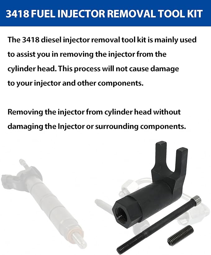 3418 Fuel Injector Removal Tool Set - Compatible with Ford 6.7L F250 F350 F450 F550 Powerstroke Diesel 2011-2018 - Diesel Injector Socket and Removal Tool Set