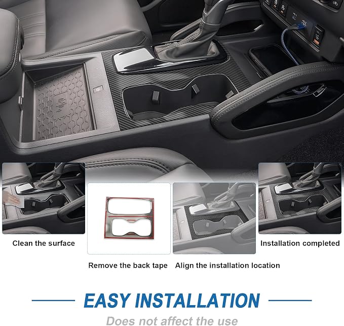 Carbon Fiber Gear Shift Panel Cover Compatible with Nissan Frontier 2022-2026