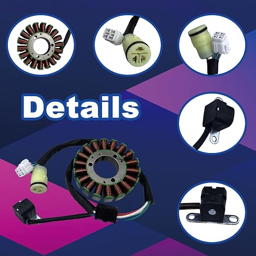 Main Electrical Wiring Wire Harness& Stator & Starter Relay Fits for Yamaha Raptor 660 660R 2002-2004 Replace Part NO.5LP-81410-02-00 5LP-82590-10-00